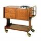 Carrello flambè in legno con 1 piastra a 2 fuochi. CL2750 - Forcar Multiservice