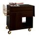 Wooden 1-fire flambé trolley with drawer and bottle compartment - Forcar Multiservice