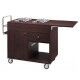 Wooden flambé trolley with 1 2-burner plate. CF1201W - Forcar Multiservice