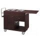 Wooden 2-plate flambé trolley with 1 fire. CF1202W - Forcar Multiservice