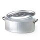 Casseruola Ovale Con Coperchio 45x31 cm Alluminio 126 - 3 mm ALMA126 Agnelli - Agnelli