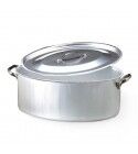 Casseruola Ovale Con Coperchio 45x31 cm Alluminio 126 - 3 mm ALMA126 Agnelli
