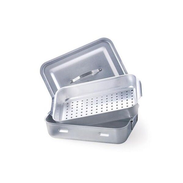 Vaporiera Rettangolare Con Coperchio 50x33 cm Alluminio 151V - 3 mm ALMA151V Agnelli - Agnelli