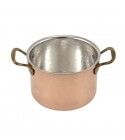 Casseruola Alta 2 Manici 24 cm Rame Stagnato 1126 L.A.R.