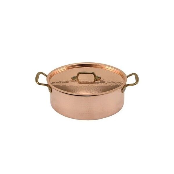 Casseruola Ovale Con Coperchio 30 cm Rame Stagnato 1129 L.A.R. - L.A.R.