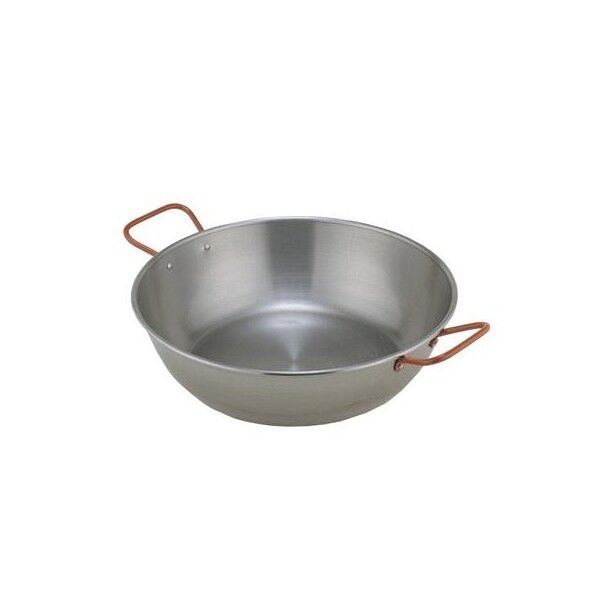 Tegame Fondo 2 Manici 36 cm Ferro Spazzolato G103 Garcima - Garcima