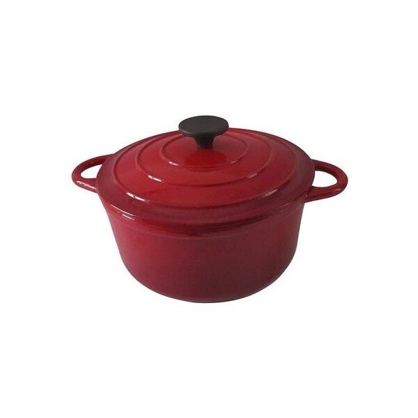 Round Casserole 2 Handles 24 cm Normandie Red 400.024 Ilsa - Ilsa