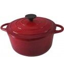 Casserole Round 2 Handles 24 cm Normandie Red 400.024 Ilsa