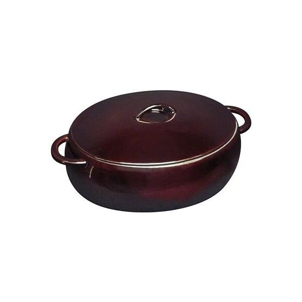 Casseruola Bombata Ovale 2 Manici 27x33cm Tuscany Marrone 424.027 Ilsa - Ilsa