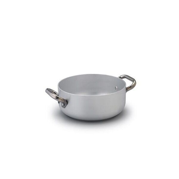 Casseruola Bassa 2 Manici 24 cm Alluminio Induzione - 3 mm ALMA106PI Agnelli - Agnelli
