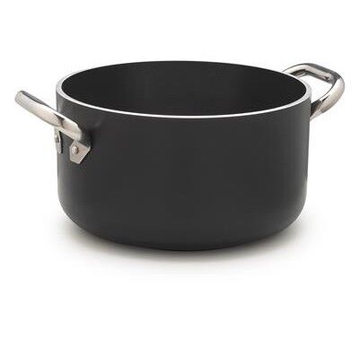 High Casserole 2 Handles 16 cm Al Black - 5 mm - Radiant ALSA2104SSPI Agnelli