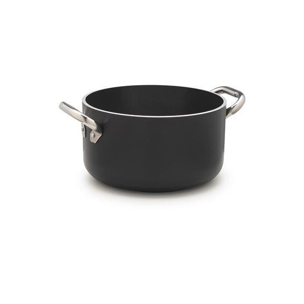 Casseruola Alta 2 Manici 16 cm Al Black - 5 mm - Radiante ALSA2104SSPI Agnelli - Agnelli