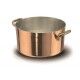 Casseruola Alta 2 Manici 32 cm Rame Liscio Stagnato - 2 mm ALCU104 Agnelli - Agnelli