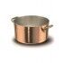 High Casserole 2 Handles 36 cm Copper Smooth Tin Plated - 2 mm ALCU104 Agnelli