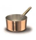 Casseruola Alta 1 Manico 24 cm Rame Liscio Stagnato - 2 mm ALCU105 Agnelli