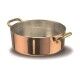 Casseruola Bassa 2 Manici 32 cm Rame Liscio Stagnato - 2 mm ALCU106 Agnelli - Agnelli