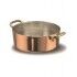 Low Saucepan 2 Handles 40 cm Copper Smooth Tinned - 2 mm ALCU106 Agnelli