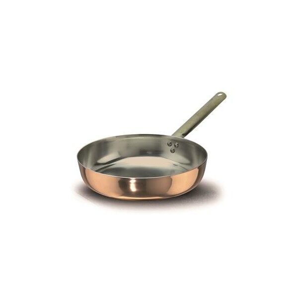 Frying Pan 1 Handle 40 cm Smooth Tin-plated Copper - 2 mm ALCU111 Agnelli - Agnelli