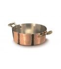Casseruola Bassa 2 Manici 28 cm Rame Martellato - 2 mm ALCM106M Agnelli