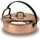 Casserole For Risotto With Lid 29 cm Hammered Copper - 2 mm COCU106RM Agnelli - Agnelli