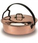 Risotto Casserole With Lid 32 cm Hammered Copper - 2 mm COCU106RM Agnelli