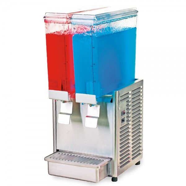 Cold beverage dispenser with 2 9-liter tanks. Mini D - SPM DRINK SYSTEMS