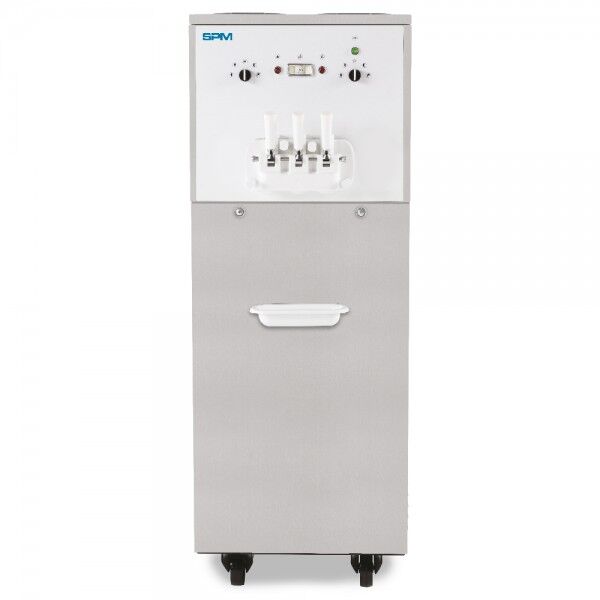 Floor standing soft ice cream machine, 2 flavors 1. ROMA 218 electr. gravity - SPM DRINK SYSTEMS