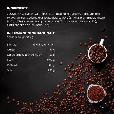 1Kg Caffè al Ginseng solubile LIGHT. 100% vegetale senza Glutine e Lattosio