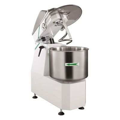 Impastatrice professionale a spirale da 12 kg con testa sollevabile e vasca estraibile. 12SR Monofase