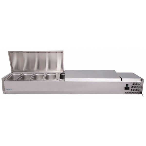 Portaingredienti refrigerata statica120x33 inox aisi201