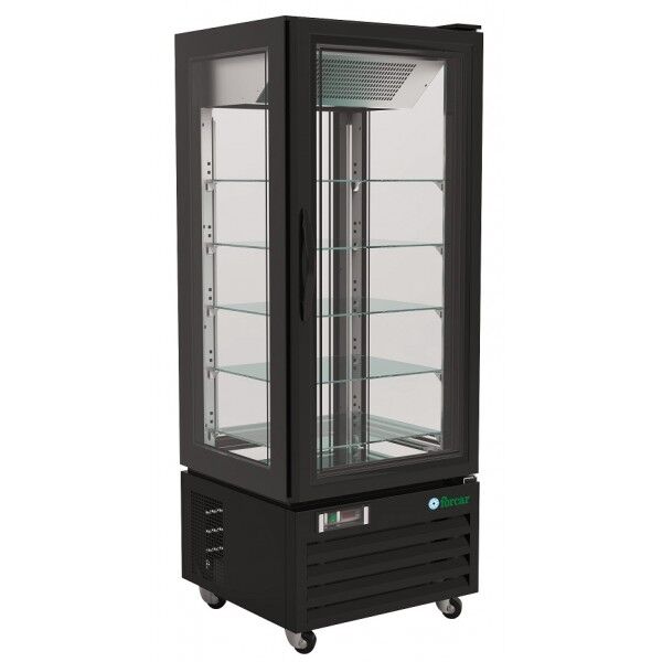 Vetrina espositore positivo con 4 lati a vetro. G-LSC65LB - Forcar Refrigerati