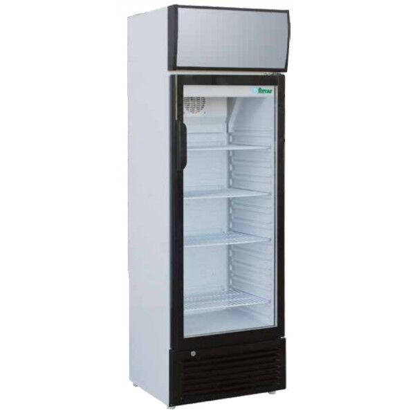 Static refrigerated beverage display cabinet with glass door. Model: SNACK251SC - Forcar Refrigerated