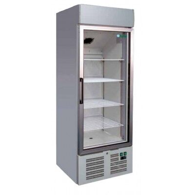 Static refrigerator cabinet with glass door and digital thermometer. Model: SNACK340TNG