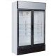 Static refrigerator cabinet with glass door and digital thermometer. Model: SNACK638L2TNG