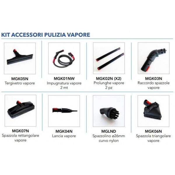 Kit accessori pulizia vapore KITP020