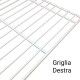 Griglia destra plastificata per armadio refrigerato. Grp638dx