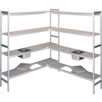 Side header for aluminum shelving Fork F15 -height 155cm