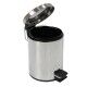 Pattumiera a pedale con chiusura rallentata 3 litri. IRON1INOX