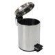 Pattumiera a pedale con chiusura rallentata 3 litri. IRON1INOX