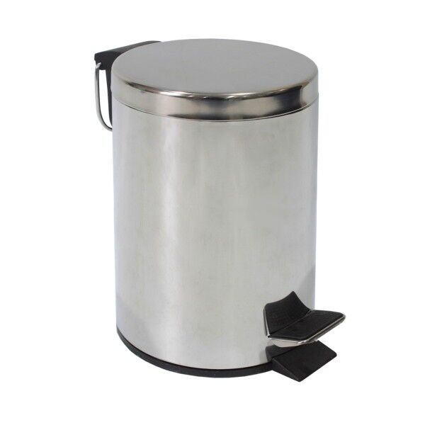 Pattumiera a pedale con chiusura rallentata 5 litri. IRON2INOX
