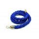 Corda blu e finiture cromate con moschettoni. CORDAS-B
