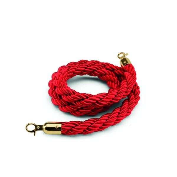 Corda dorata e finiture cromate con moschettoni. CORDAS-C