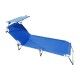 Lettino in alluminio antiruggine con parasole. Blu. SPCA001B