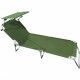 Lettino in alluminio antiruggine con parasole. Verde. SPCA001V - Stark s.r.l.
