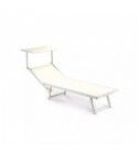 Lettino base in alluminio 59 cm con parasole. Beige. SL1532420