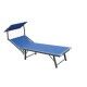 Lettino base in alluminio 59 cm con parasole. Blu. SL1532418