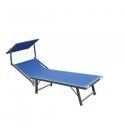 Lettino base in alluminio 59 cm con parasole. Blu. SL1532418