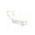 Lettino base in alluminio 59 cm con parasole. Bianco. SL1532419