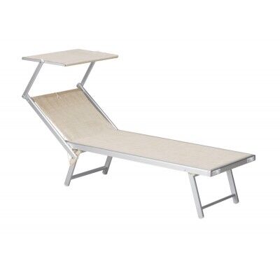 Lettino in alluminio larghezza 61 cm con parasole. SL1532425 - Stark s.r.l.