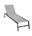 Lettino impilabile alluminio 55 cm. Grigio e antracite. S6457910000